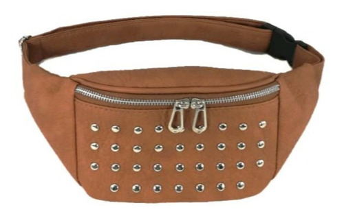 Riñonera Mujer Simil Cuero Cartera Bandolera Moderna Tachas 