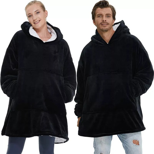 Poleron Manta Con Capucha Huggle Hoodie Unisex Felpa Importa