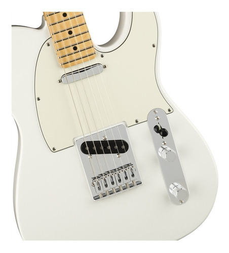 Imagen 4 de 6 de Guitarra eléctrica Fender Player Telecaster de aliso polar white brillante con diapasón de arce