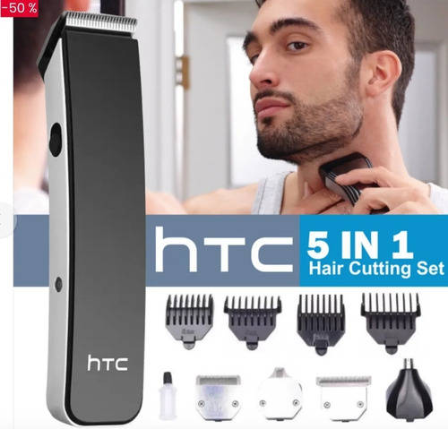 Imagen 4 de 5 de Afeitador Corta Pelo Barba Nariz 5 En 1 Recargable Marca Htc
