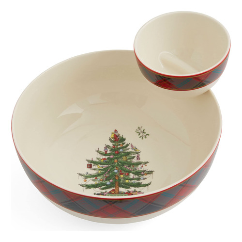 Spode - Coleccin De Rboles De Navidad - Tartn De 2 Piezas Es