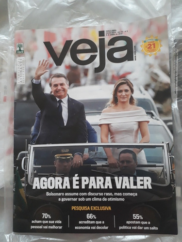 Revista Veja Edição Histórica Posse De Bolsonaro. 
