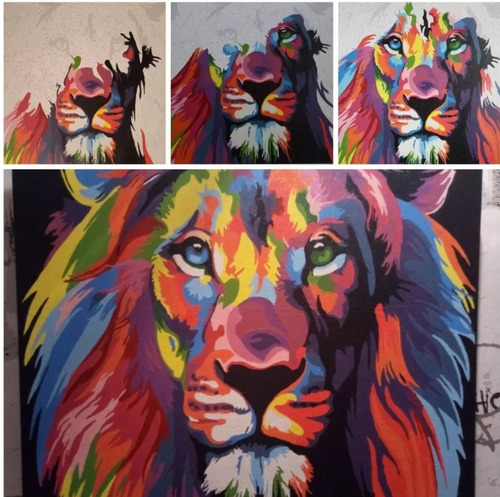 Pintura Em Tela Numerada - Tintas Pincéis Tela - Africana 1