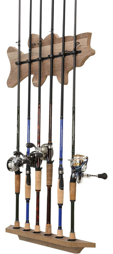 Bass Fish Shaped Fishing Rod Wall Rack For Fishing Rod ...