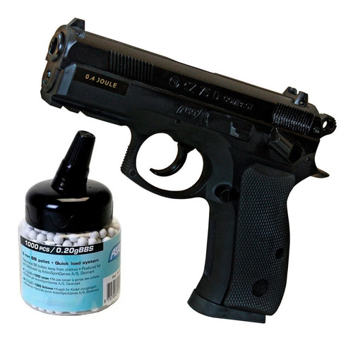 Imagen 1 de 10 de Pistola Asg Cz 75d Spring Aire 6mm Resorte + Balines