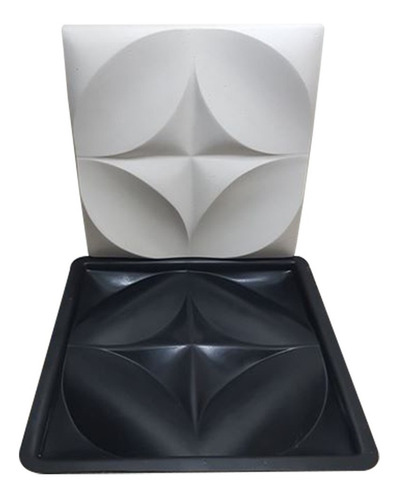 Forma De Gesso 3d Abs Floral 28x28 Xmoldes Envio Imediato