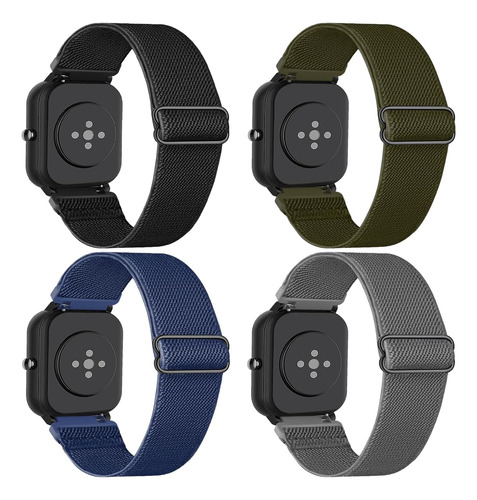 Correas Elásticas De Nailón Para Amazfit Gts/bip (4 Unidades