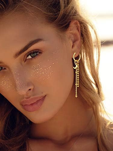Pendientes Colgantes De Aro De 12 Piezas Para Hombres Pendie