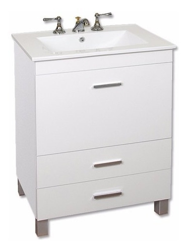 Imagen 1 de 9 de Vanitory Con Puerta 60cm Madera Laqueada Bacha Loza Oferta-