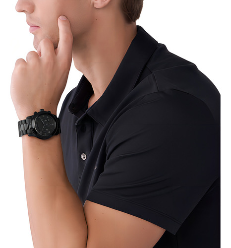 Reloj Unisex Michael Kors Mk9073 Runway Color De La Correa Negro Color Del Bisel Negro Color Del Fondo Negro