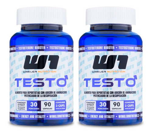 Testo Potenciador Natural De Testosterona Y Fuerza 2 Frascos