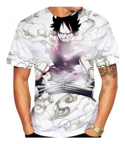 Manga One Piece 3d Impreso Hombre Camiseta Deportiva