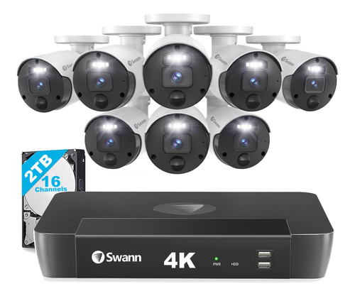 Swann Sistema De Camara De Seguridad 4k Master, 8 Camaras Po