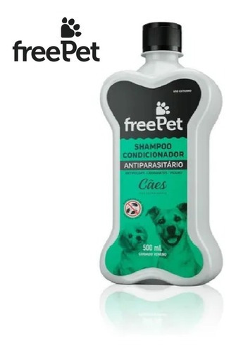 Shampoo Condicionador Anti-pulgas Carrapatos Freepet 2 Em 1