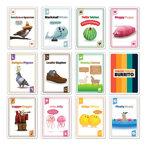 Throw Throw Burrito Dodgeball Juego De Cartas Para Fiesta Fa