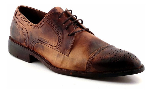 Zapato Cuero Hombre Briganti Acordonado Suela - Hcac00817 Dk