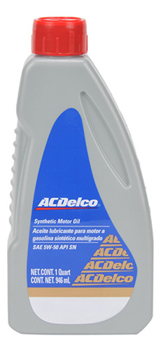 Aceite Sintético Multigrado 5w-50 946 Ml Acdelco