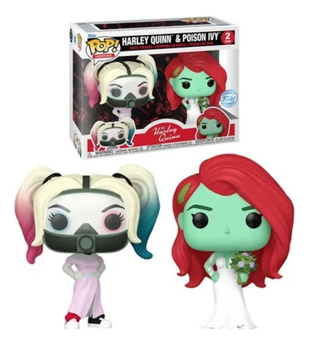 Casamento de Funko Pop, Harley Quinn e Poison Ivy - pacote com 2 unidades