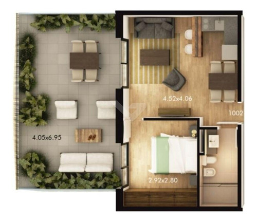 Venta Apartamento Pocitos Nuevo 1 Dormitorios Con Terraza/patio