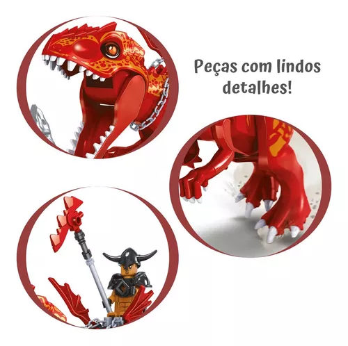 Blocos de Montar Dinossauro Saga Rex Dominado 70 peças Xalingo - xalingo