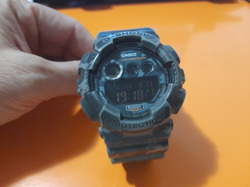 Relógio Casio G-shock, Gd - 120 Cm, Digital, Ler A Descrição Camuflada Cinza Preto (Usado)