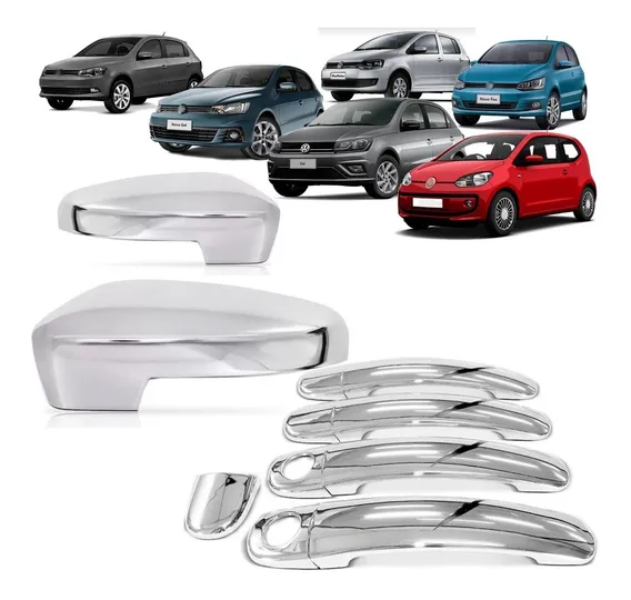pisca voyage 84 Kit Capa Retrovisor + Maçaneta Cromada Voyage G6 G7 12 A 19