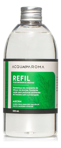 Acqua Aroma Alecrim refil de óleo difusor varetas dia a dia 500ml