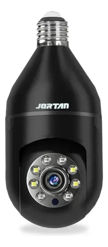 Jordan Câmera Lampada Espia Wi-fi Giro 360 Graus Noturna Colorida Cor