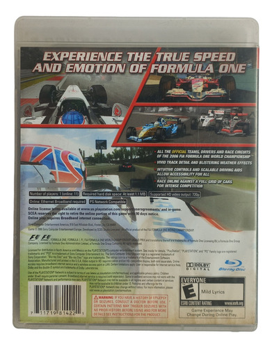 Fórmula 1 F1 Championship Edition Ps3 Mídia Física C/manual (Usado)