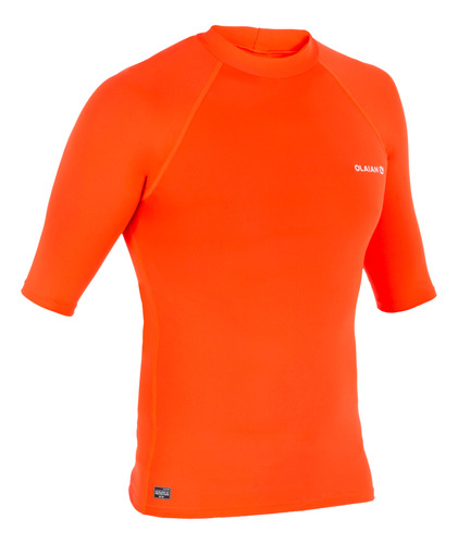 Playera Anti-uv De Surf Top 100 Hombre Naranja Fluorescente 