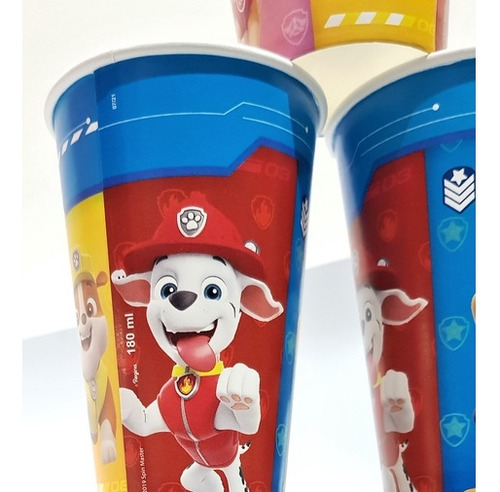 Copos Regina Festas Patrulha Canina 180 mL 8 Unidades