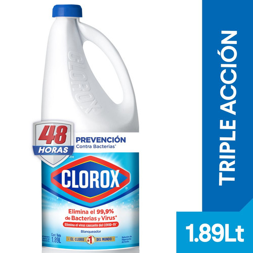 Blanqueador Clorox triple acción original 1,89 LT