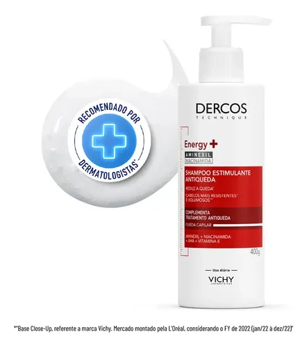 Shampoo Antiqueda Estimulante Com Aminexil Dercos Energy Vichy 400g