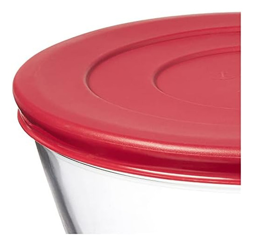 Tazones Para Mezclar De Vidrio Con Tapas Anchor Hocking, Cer