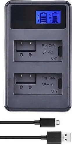 Cargador Usb Dual Para Baterías Lp-e10 P/ Canon T5 T6 T7/100