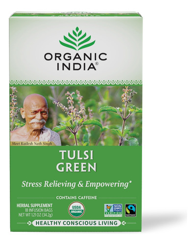 Organic India - Te Organico De Tulsi, Te De Hierbas, 18 Saqu