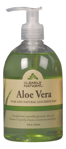 Clearly Natural Jabon Liquido De Glicerina De Aloe Vera, 12 