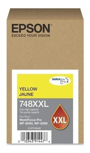 Pack 3 Tintas Epson 748xxl C-m-y Wf Pro 6090 6590 8090 8590