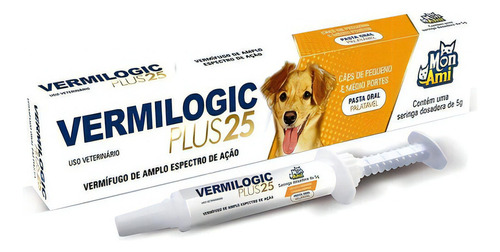 Vermífugo Vermilogic Cães Plus 25 -  Mon Ami 20ml