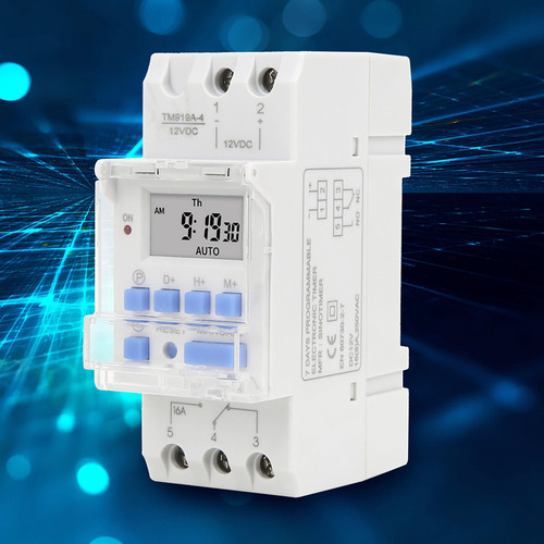 Interruptor Temporizador Semanal Lcd De 12 V Dc 16 A Con Con