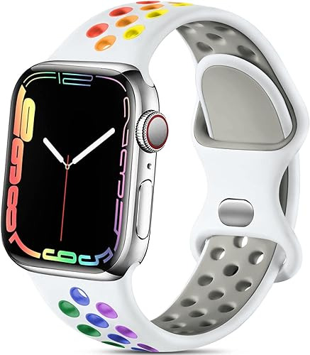 Correa Deportiva P/apple Watch 38-40-41mm Blanco/a.iris S/m