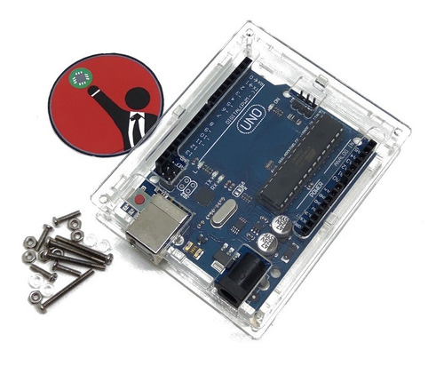 Caja Case Acrílico Arduino Uno R3 Transparente Armable 