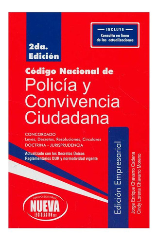 Libro Código Nacional De Policía Y Convivencia Ciudadana