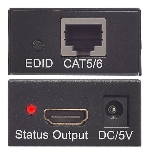 Imagem 3 de 4 de Extensor Hdmi Rj45 60m 60 Metros Adaptador Cabo Rede Cat 5 6