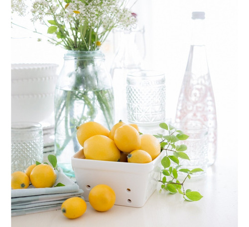 10 Pcs Limón Artificial Fruta For De Fiesta La Decoración