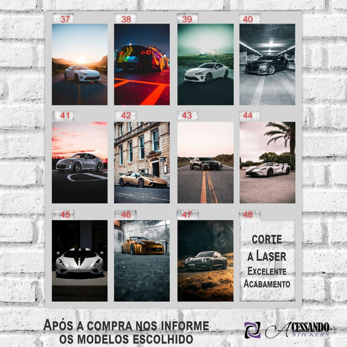 Imagem 4 de 8 de 5 Pôster Cartaz Carro Esport Classico P/ Emoldurar 40x30cm