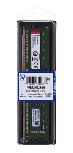 Memória Kingston Ddr4 8gb 3200mhz Para Computador Gamer