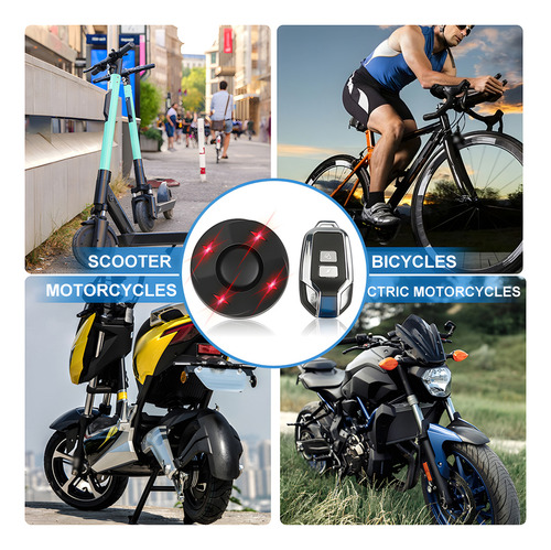 Luz Trasera De Bicicleta Recargable Por Usb Con Alarma Antir