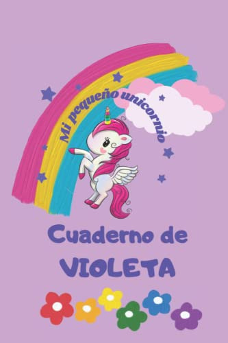 Violeta: Cuaderno Unicornio - Cuaderno De Violeta -cuaderno