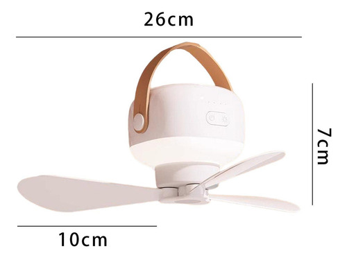 Zh Ventilador De Techo Para Tienda De Campaña, 7200mah